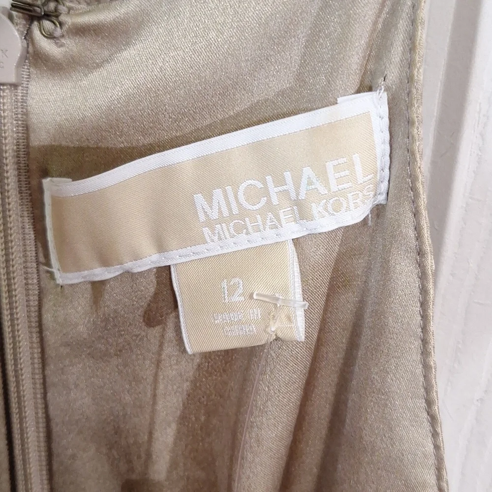 Michael Kors silk sleeveless blouse - 12 - gold/bronze beads - Picture 3 of 10